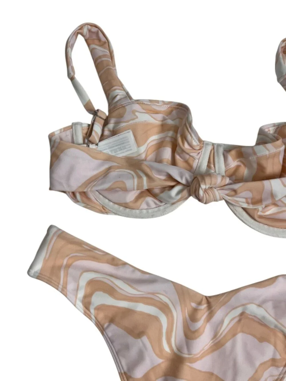 Abercrombie Blush Swirl Underwire Bikini Set Pink Floral Print Swim Small
